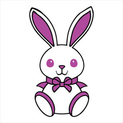 Obraz premium a beautiful bunny vector art