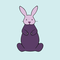 a beautiful bunny vector art