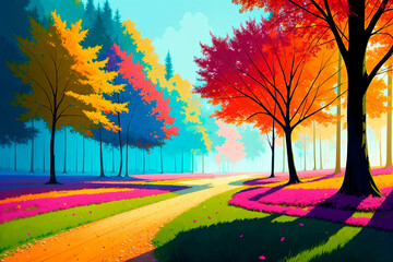 Generative concept art illustration. Generative ai.