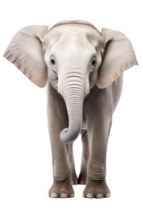 cute baby elephant isolated over a transparent background, cut-out Africa wildlife, safari, circus, or zoo design element, generative AI