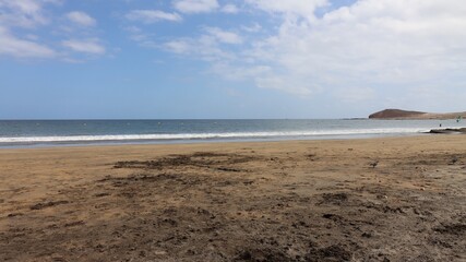 The beach of El Medano on the island Tenerife