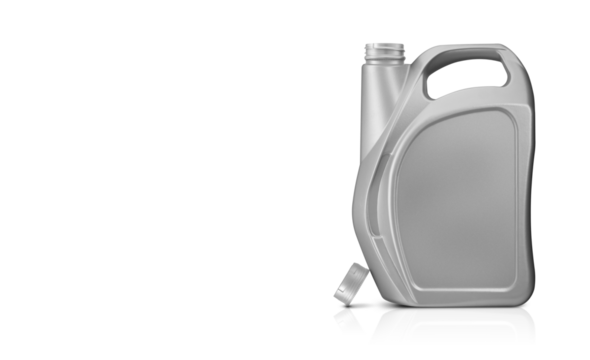 Opened plastic fuel tank isolated on white background PNG transparent