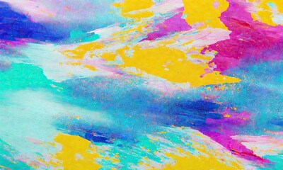 Splashes of pastel bright paint on the canvas.pastel colors. painting. Beautiful background, generative ai, generative, ai