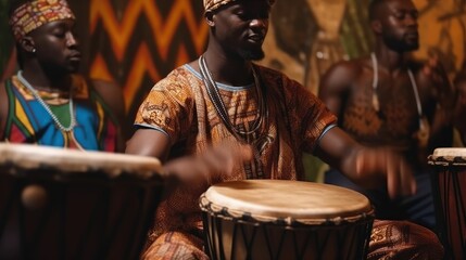 Ethnic African music with djembe
