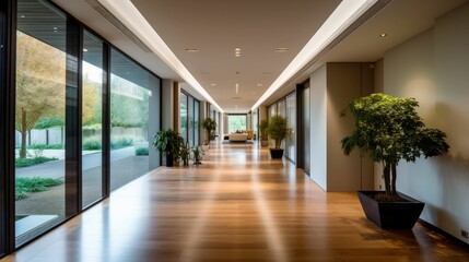 Obraz premium Modern home interior corridor showcase