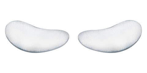 White patches under the eyes. Hand-drawn watercolor illustration. Isolated objects on a white background. For decoration and design of cosmetic products and procedures