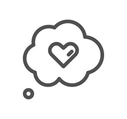 Friendship and love related icon outline and linear vector.