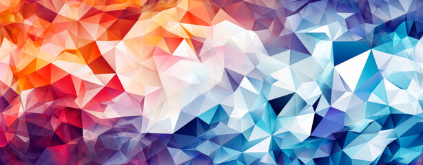 bstract pattern with colorful polygons and geometric shapes, modern geometric background. Generative Ai.