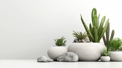Stone podium cosmetic display stand with nature leaves