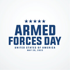 united states of america armed forces day 2023 may 20th 2023, modern creative banner, design concept, social media post, invitation card template 