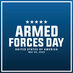 united states of america armed forces day 2023 may 20th 2023, modern creative banner, design concept, social media post, invitation card template 