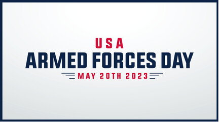 united states of america armed forces day 2023 may 20th 2023, modern creative banner, design concept, social media post, invitation card template  - obrazy, fototapety, plakaty