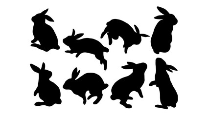 うさぎ シルエット ベクター