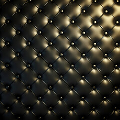 Sepia luxury buttoned black leather