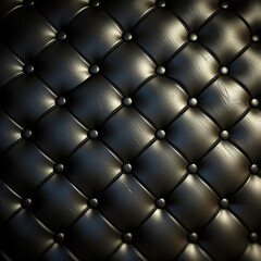 Sepia luxury buttoned black leather