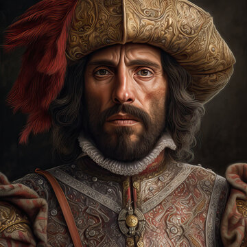 Spanish conquistador, Generative AI portrait