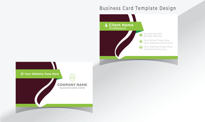 Clean style modern professional business card template design