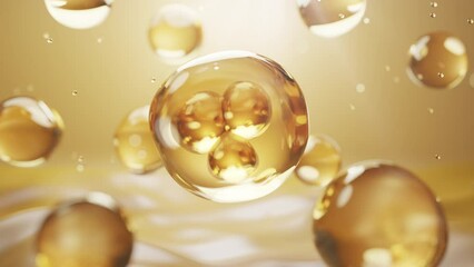 3D Collagen Skin Serum and Vitamin illustration isolated on soft color background. concept skin care cosmetics solution. 3d rendering.	