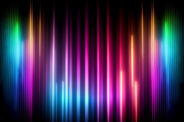 Velocity of Light: A High-Tech Concept Illustrating Speed and Futuristic Technology with Neon and Light Trails created with Generative AI technology