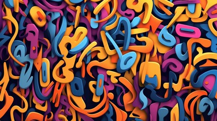 Colorful generative AI graffiti art background