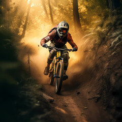 Downhill Mountain Biker, Generative AI