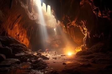 Journey into Stunning Cave Depths - Generative AI