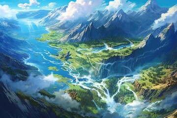 Captivating Vision Unfolding as Earth Reveals Splendor - Generative AI