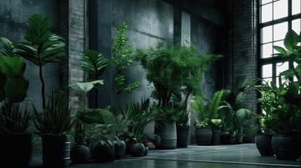 Industrial background of a plant interior