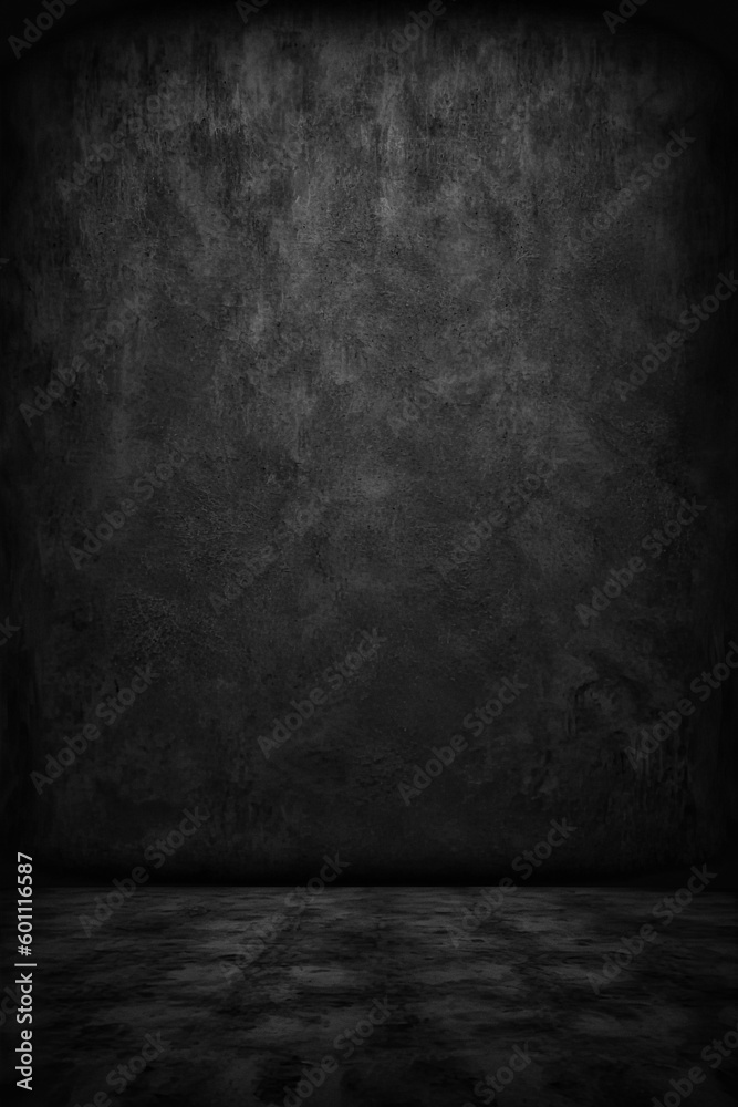 Aufkleber Simple black gradient studio backdrop abstract drack background backdrop product or text backdrop design