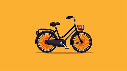 Cartoon bike icon design