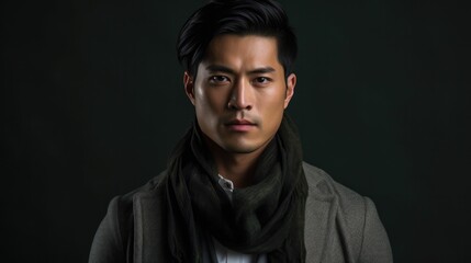 Obraz premium Portrait of fashion Asian man