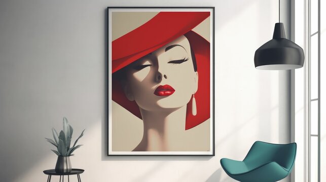 Poster of woman with gray background