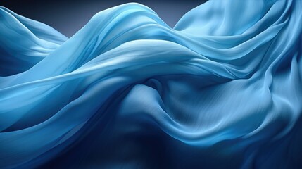 Blue fabric texture with waves
