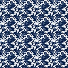 Abstract unusual seamless artwork with colorful psychedelic patterns