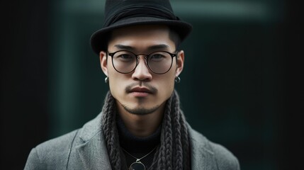 Portrait of fashionable Asian man
