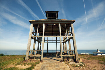 Lookout tower to the Cantrabric sea made of wood