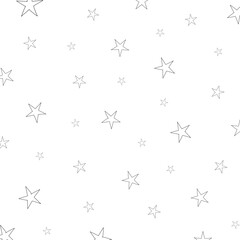 Black stars doodles vector background