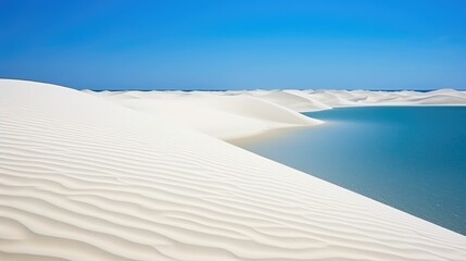 White sand dunes at the sea beach