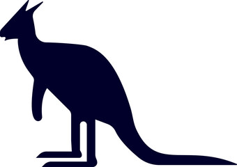 Kangaroo logo. Isolated kangaroo on white background