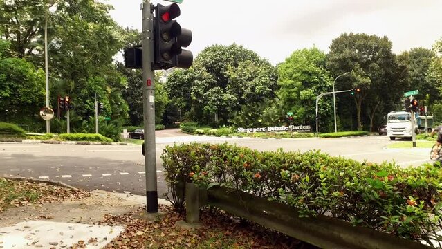 Road Sign of Cluny Road leading to Singapore Botanical Gardens - Singapore Circa Oct 2021