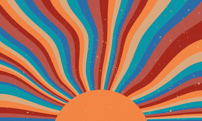 Vintage sun retro burst background design