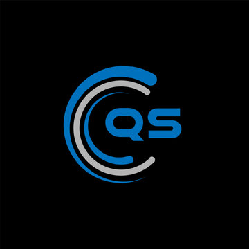 QS letter logo abstract design. QS unique design, QS letter logo design on black background. QS creative initials letter logo concept. QS letter design. QS letter design on black background. QS
