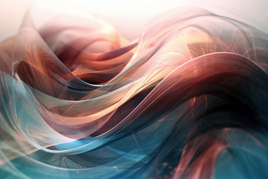 Abstract background of bright wavy lines