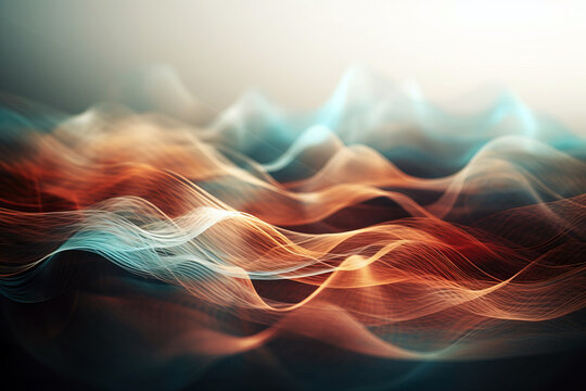 Abstract background of bright wavy lines