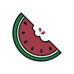 Modern watermelon icon. Hand drawn EPS Vector
