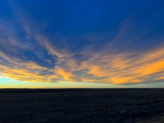 Sunset over the plains