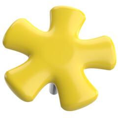 Push pin. Drawing pin. 3D pin. 3D illustration.