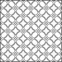 Geometric pattern of lines.  Black and white pattern for web page, textures, card, poster, fabric, textile.