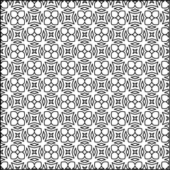 Geometric pattern of lines.  Black and white pattern for web page, textures, card, poster, fabric, textile.