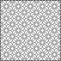 Geometric pattern of lines.  Black and white pattern for web page, textures, card, poster, fabric, textile.